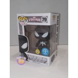 BLACK SUIT SPIDER MAN FUNKO POP ! EXCLUSIVE GLOWS IN THE DARK 79 MARVEL