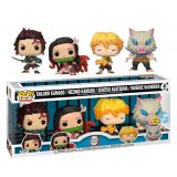 TANJIRO KAMADO NEZUKO KAMADO ZENITSU AGATSUMA INOSUKE HASHIBARA FUNKO POP ! 4 GLOWS