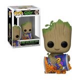 GROOT WITH CHEESE PUFFS I AM GROOT