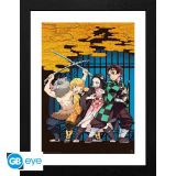 CADRE DEMON SLAYER : KEY ART TANJIRO NEZUKO INOSUKE ET ZENITSU 30X40